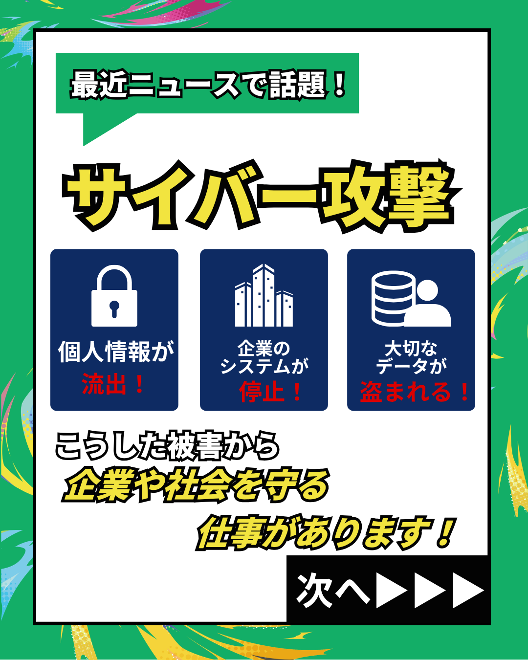 サイバー攻撃による被害